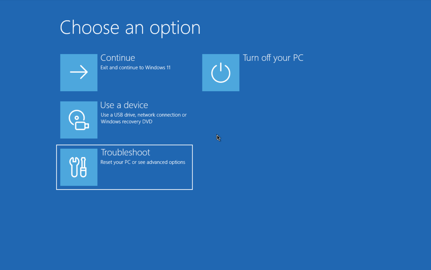 choose an option