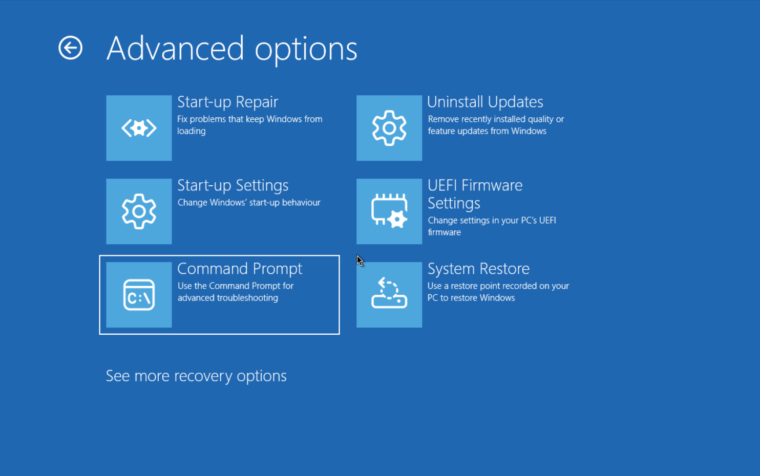advanced options